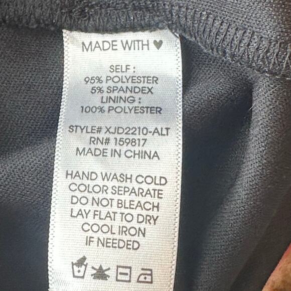 Arula Black Pleated Knot Front Cutout Midi Dress Long Sleeve Size A (L/XL) - Picture 4 of 6